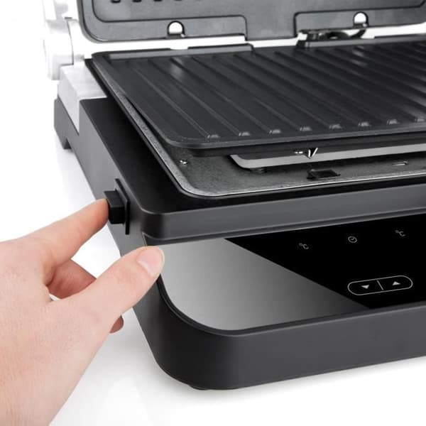 2 i 1 bärbar elektrisk grill BLACK+DECKER BXGR2000E - 180 öppning - 29x26 cm tallrikar - 2000W