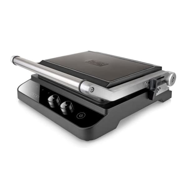 2 i 1 bärbar elektrisk grill BLACK+DECKER BXGR2000E - 180 öppning - 29x26 cm tallrikar - 2000W