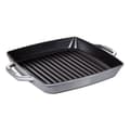 Miniatyrbild 1 av 2: Grill - STAUB - Fyrkantigt dubbelt handtag - Emaljerat gjutjärn - 28 cm - Grafitgrå