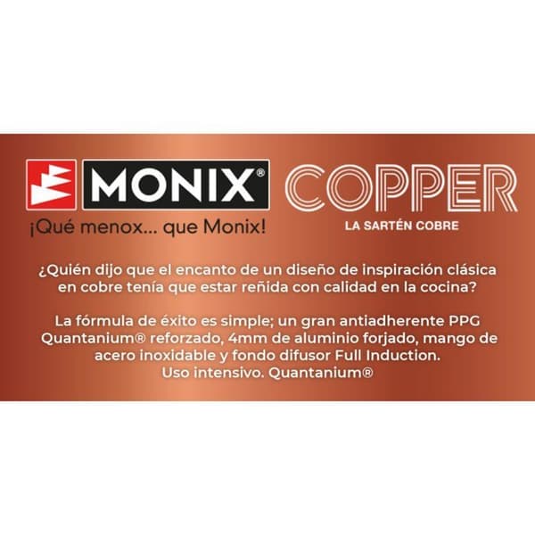 Grill - Monix - M740030 - 28 cm - Aluminium - Non-stick