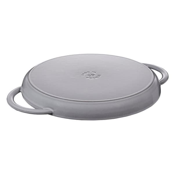Grill i Gjutjärn - STAUB - 30 cm - Grafitgrå - Induktionskompatibel - Repfria Emalj