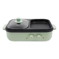 Miniatyrbillede 1 af 2: Elektrisk Hot Pot Grill, 1300W Effekt, 1,2L Kapacitet, Dobbelt Temperaturkontrol,grøn