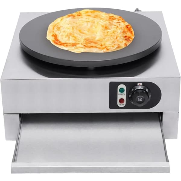 Elektrisk Crepesmaskin, Hög Effekt 3000W, Stor 40cm Tillagningsyta, Mångsidig Pancake- och Omelettmaskin