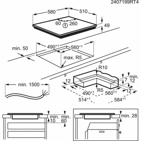 Induktiolevy Electrolux EIV66453I 60 cm 7350 W