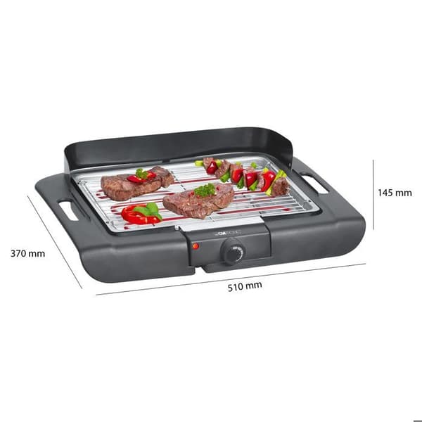 Grill Elektrisk bordsgrill 2000W Clatronic BQ 3507 Svart