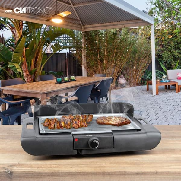 Grill Elektrisk bordsgrill 2000W Clatronic BQ 3507 Svart