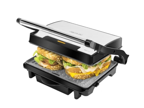 Cecotec Rock''nGrill 1500, Musta, Ruostumaton teräs, Suorakulmainen, 245 x 173 mm, Kivi, 1500 W, 220 - 240 V