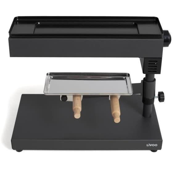 Perinteinen raclette-kone - LIVOO - DOC159 - 600 W - 6-8 hengelle - Irrotettava juustoteline - 2 lastaa