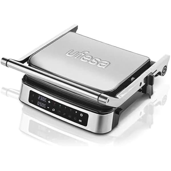 Ufesa Everest Digital Electric Grill, Panini Press, 2000W kontaktgrill, 5 fördefinierade program, pekskärm,
