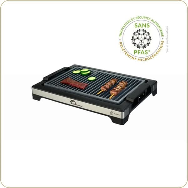 Elgrill LITTLE BALANCE - Easy Nopifas - Grillyta 38 x 25 cm - Mikrokermikbeläggning utan PFAS - 2000W