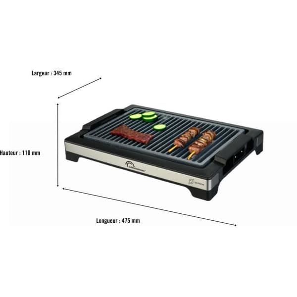 Elgrill LITTLE BALANCE - Easy Nopifas - Grillyta 38 x 25 cm - Mikrokermikbeläggning utan PFAS - 2000W