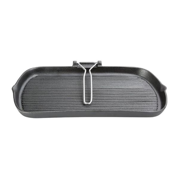 Grillpanna - Vogue - Gjutjärn - 380x225x37mm - Pannestekt finish - Kompatibel med alla värmekällor