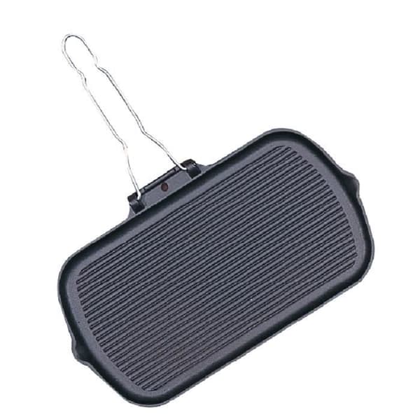 Grillpanna - Vogue - Gjutjärn - 380x225x37mm - Pannestekt finish - Kompatibel med alla värmekällor