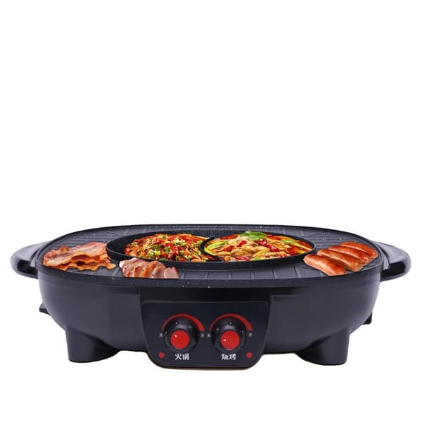 Elektrisk Saucepande, Non-Stick Belægning, Grill- og Hot Pot-funktion