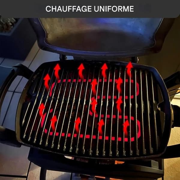 Elektrisk Värme för Grill - Ersättningsvärmeelement för Grillar - 2200W, Kompatibel med Weber 66631 Weber Q140 Q1400