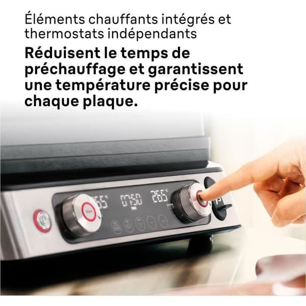 Multifunktionsgrill - BRAUN - Multi Grill 9 Pro - 2200 W - 3 värmelägen - Svart / Stål