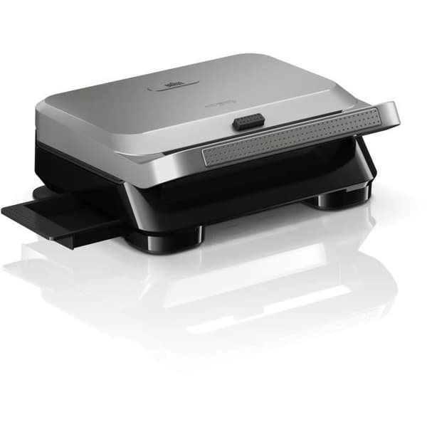 Grill - BRAUN - Smörgåsmaskin 5 SM5005 - 800 W - Rostfritt stål / Svart