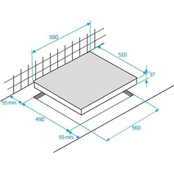 Plade i glaskeramik BEKO HIC63402T 60 cm 58 cm 5700 W