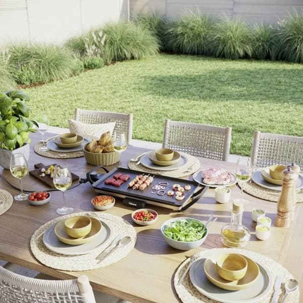 Grillplatta - Tristar - Slim M - Svart - 46 x 26 cm - Exceptionella funktioner