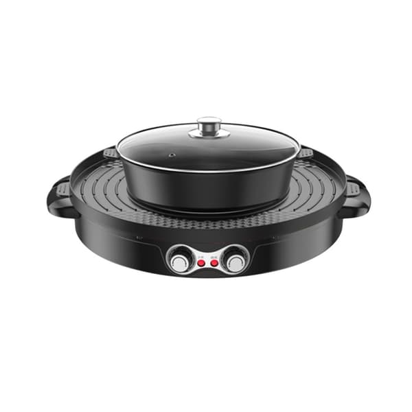 Elektrisk Hot Pot, 2200W Effekt, Dobbelt Temperaturkontrol,sort