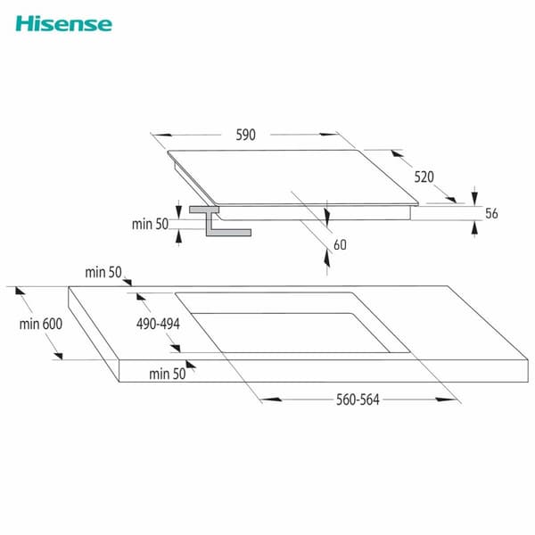 Induktionsplade Hisense