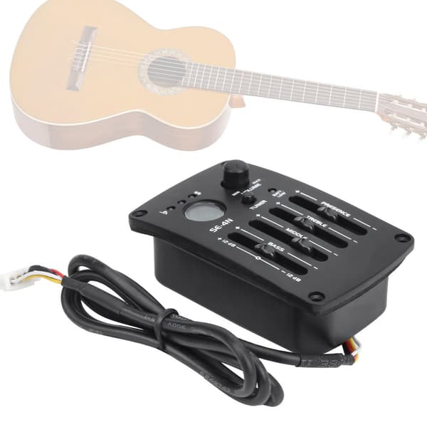 EQ Equalizer Pickup Akustisk gitarr 4-bands förförstärkare Musikinstrumenttillbehör SE‑4N