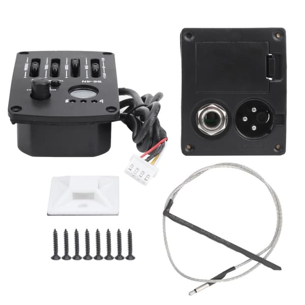 EQ Equalizer Pickup Akustisk gitarr 4-bands förförstärkare Musikinstrumenttillbehör SE‑4N