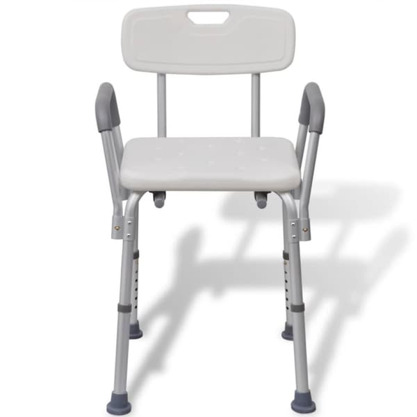 vidaXL Duschstol aluminium vit