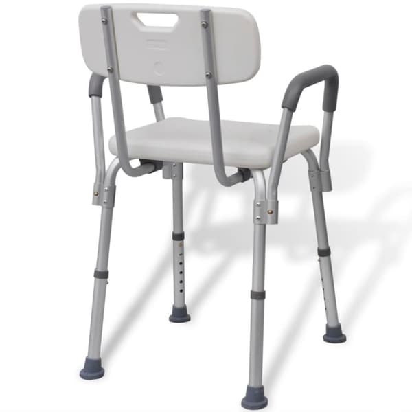 vidaXL Duschstol aluminium vit