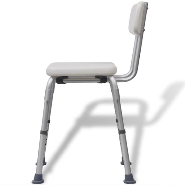 vidaXL Duschstol aluminium vit