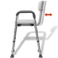 Miniatyrbild 6 av 8: vidaXL Duschstol aluminium vit