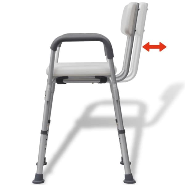vidaXL Duschstol aluminium vit