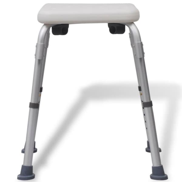 vidaXL Duschstol aluminium vit