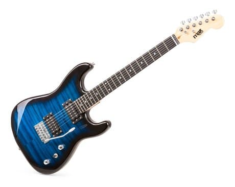 Max GigKit Superstrat Elgitarr med 40W Peak Effekt förstärkare och tillbehör - Mörkblå