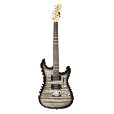 Max GigKit Superstrat Elgitarr med 40W Peak Effekt förstärkare och tillbehör - Svart