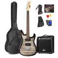 Miniatyrbild 1 av 11: Max GigKit Superstrat Elgitarr med 40W Peak Effekt förstärkare och tillbehör - Svart