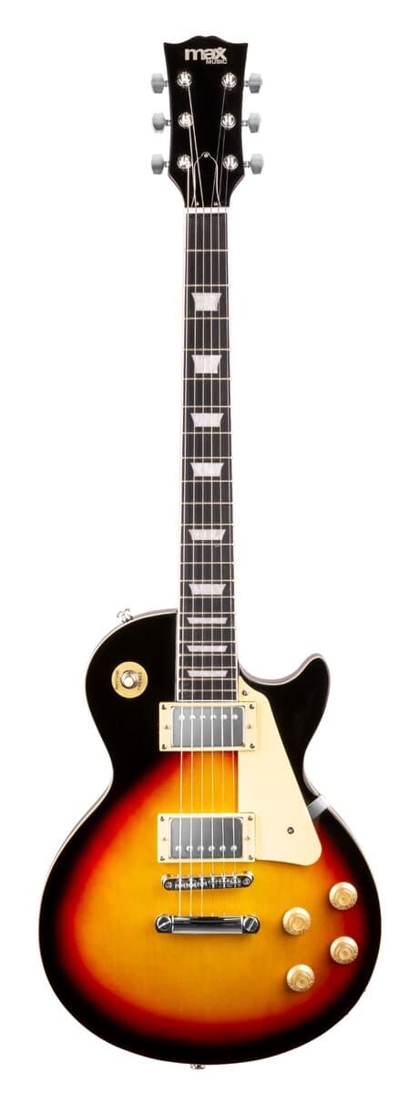 Max Gigkit LP Elgitarr - komplett set med 40 W Peak effekt förstärkare och tillbehör - Sunburst