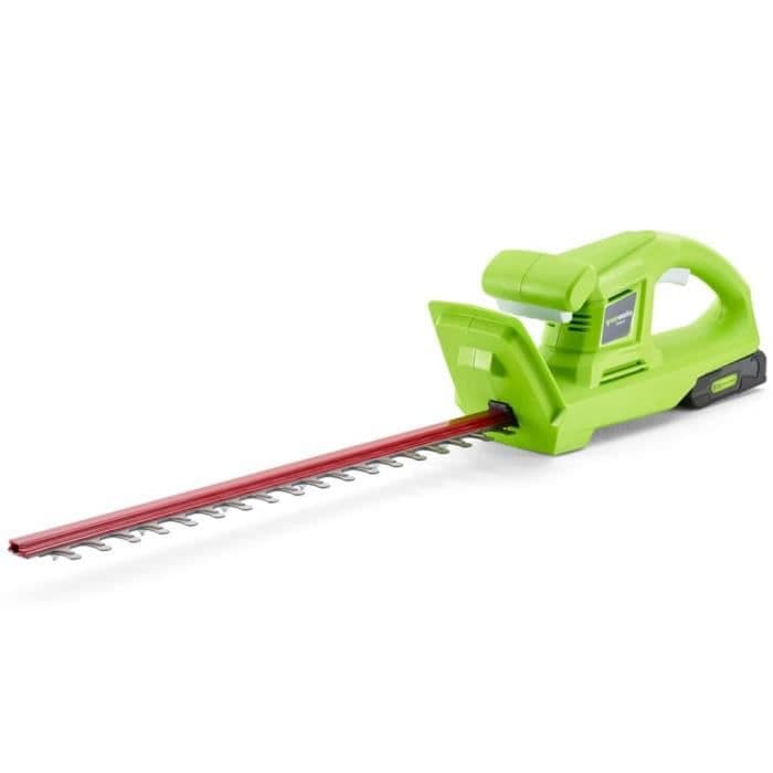 GREENWORKS Elektrisk häcktrimmer G24HTK2 - 24 V - 54 cm - 1 batteri + 1 laddare - Grön