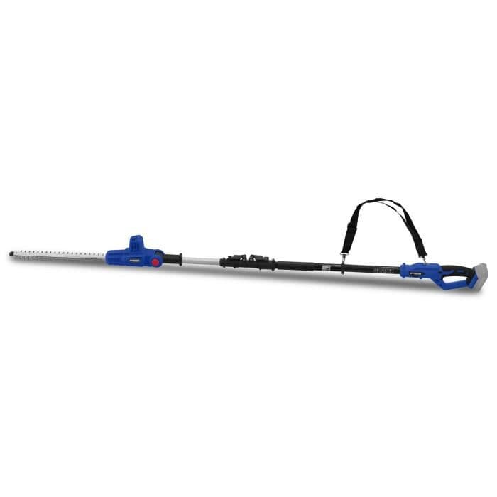 HYUNDAI - Häcktrimmer på trådlös stolpe - justerbart huvud - Mjukt grepphandtag - 42 cm snitt - HTHPC20V