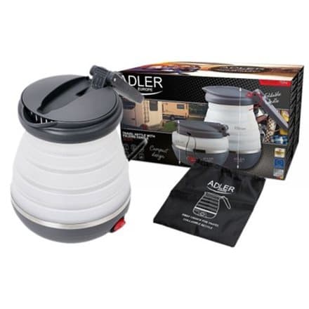 Adler AD 1279 electric kettle 0.6 L 750 W Black, White