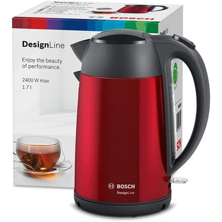 Bosch TWK3P424 electric kettle 1.7 L 2400 W Grey, Red