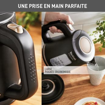 TEFAL | Kettle | KI533811 | Electric | 2400 W | 1 L | Plastic | 360° rotational base | Black
