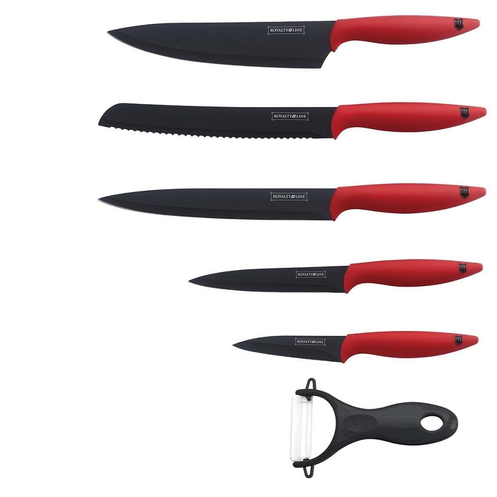 Royalty Line 6 delar knivset röd
