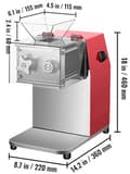 Miniatyrbild 9 av 9: 850W 250kg/H 5mm skärtjocklek kommersiell elektrisk köttskärare, hög effektivitet, låg ljudnivå, lätt att rengöra, hög tillämpbarhet