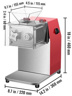 850W 250kg/H 5mm skärtjocklek kommersiell elektrisk köttskärare, hög effektivitet, låg ljudnivå, lätt att rengöra, hög tillämpbarhet