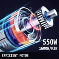 Miniatyrbild 4 av 8: 550W 1600RPM elektrisk grönsaksskärare med 6 olika skärskivor, 2 matningshål, kraftfull prestanda, genomtänkta detaljer