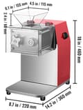 Miniatyrbild 7 av 7: 250 kg/timme 10 mm bladavstånd elektrisk köttskärare, 850W kraftfull motor, lågt ljud, genomtänkta detaljer, lätt att rengöra