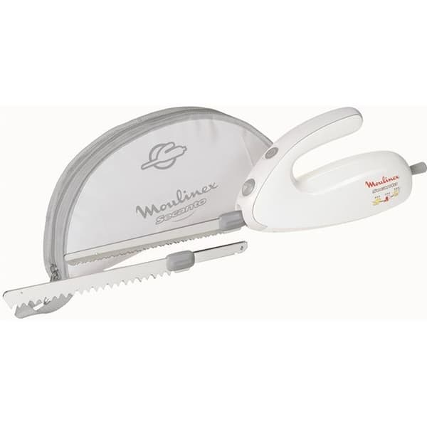 Elektrisk kniv - MOULINEX SECANTO WHITE - 100W - Självslipande blad - Speciella frysta livsmedel
