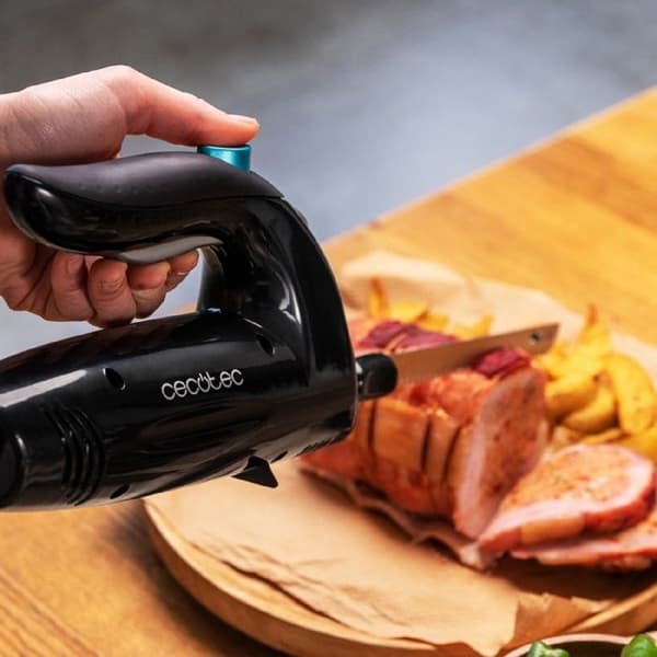 Elektrisk kniv - Cecotec - Cut-Eat 1800 Svart - 150 W - 3 blad i rostfritt stål - Tyst