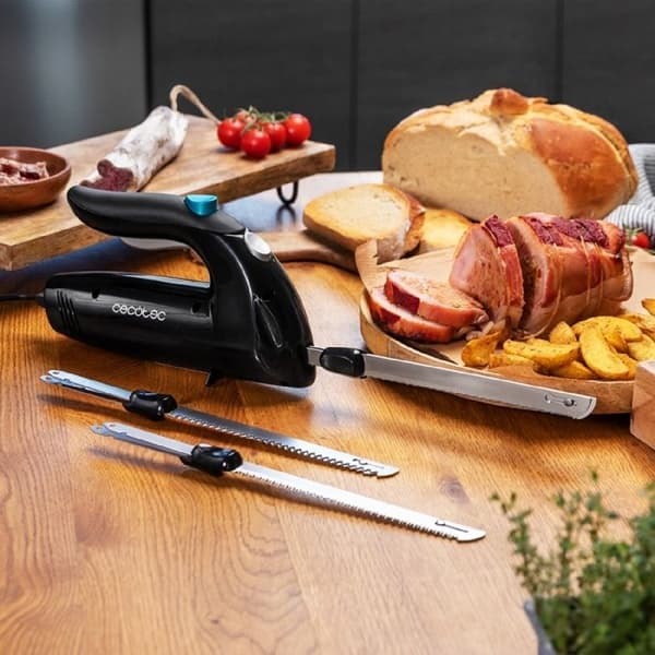 Elektrisk kniv - Cecotec - Cut-Eat 1800 Svart - 150 W - 3 blad i rostfritt stål - Tyst